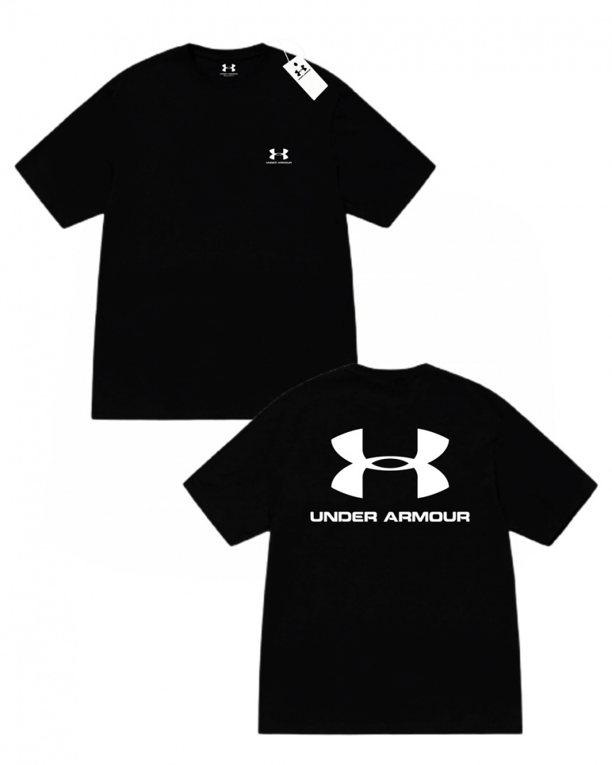 Чорна футболка Under Armour Two Sides Logo унісекс Андер Армор