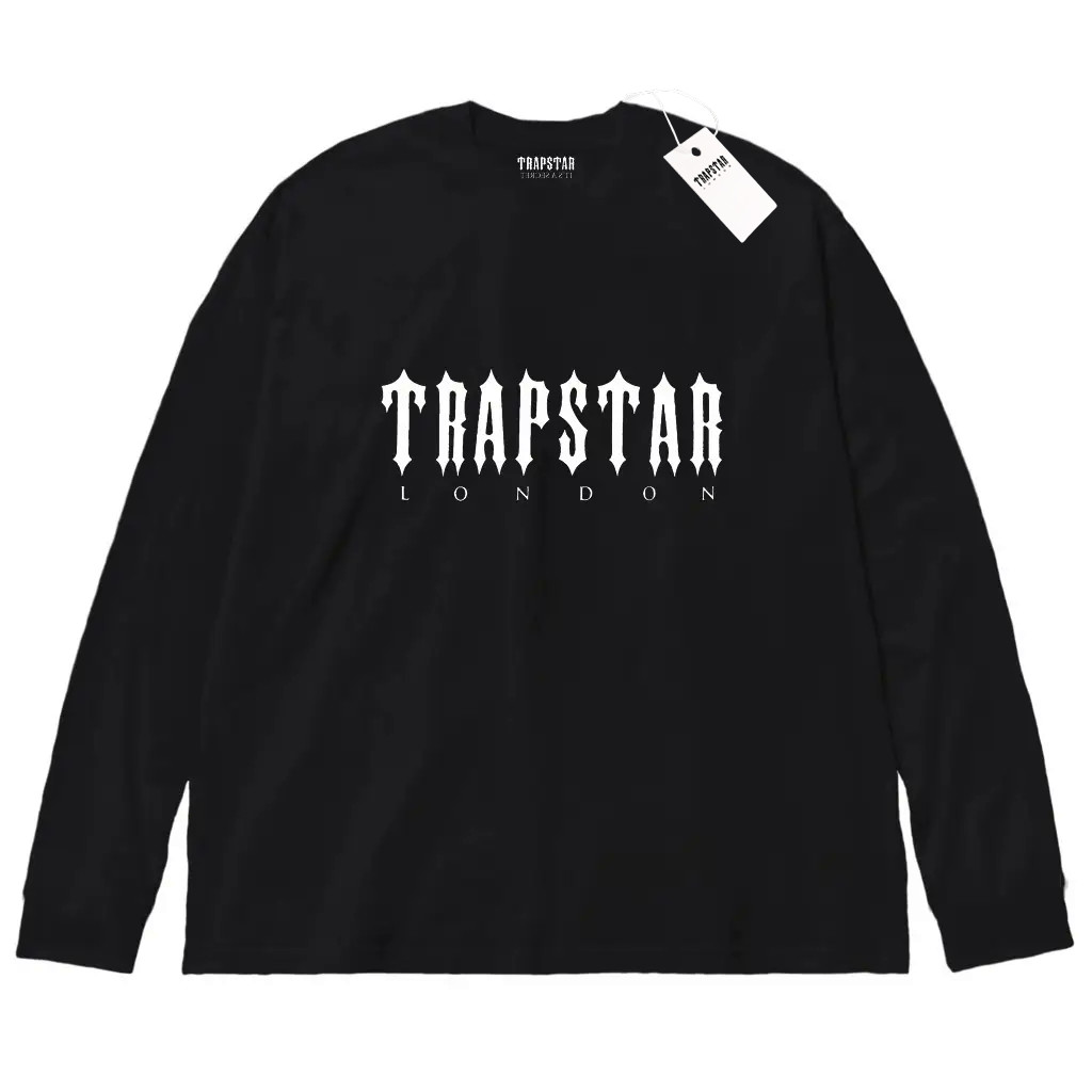 Чорний лонгслів Trapstar Logo унісекс Трепстар Трепстар