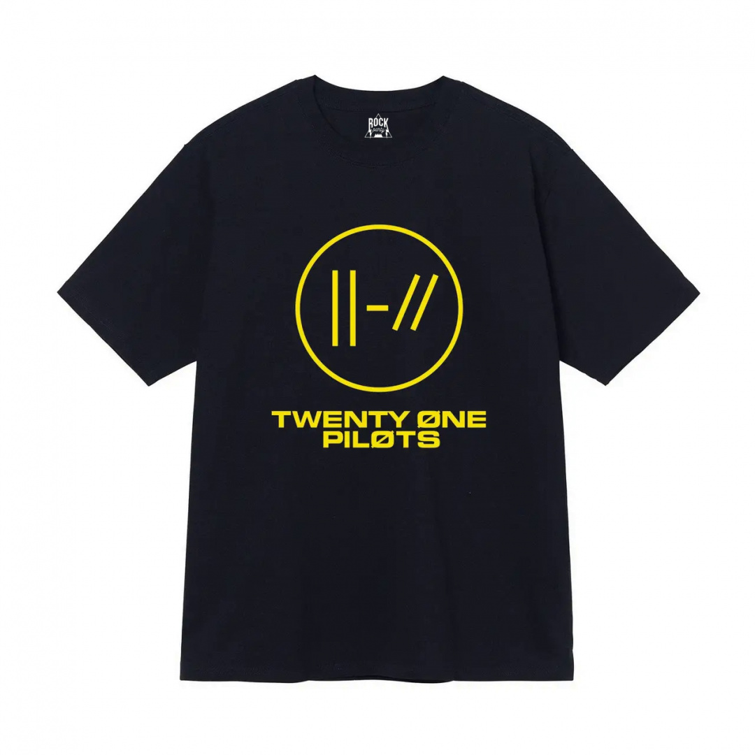 Чорна футболка Twenty One Pilots Logo чорні футболки Твенті Ван Пілотс унісекс