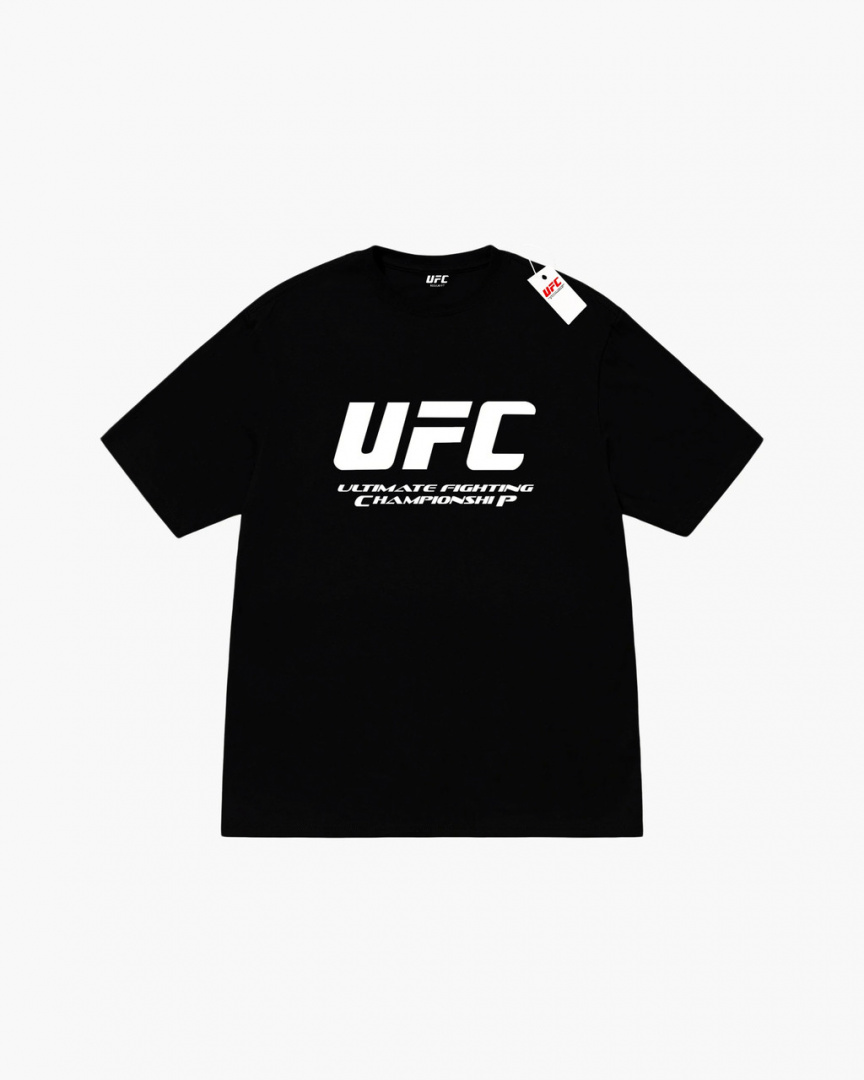 Чорна футболка UFC Logo унісекс ЮФС